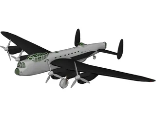 Avro Lancaster Bomber 3D Model preview