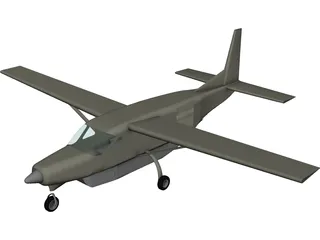 Cessna 208B CargoMaster N124GL with Travel Pod 3D Model preview