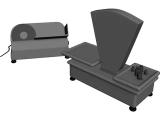 Roman Scales and Electrical Ham-Cutter 3D Model preview