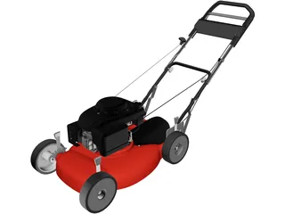 Push Lawn Mower 3D Model preview