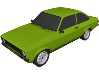 Ford Escort MK2 3D Model preview