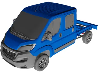 Opel Movano Van Chassis (2022) 3D Model preview