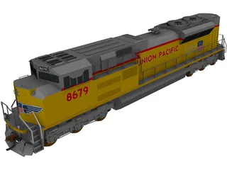 Union Pacific SD70Ace 3D Model preview