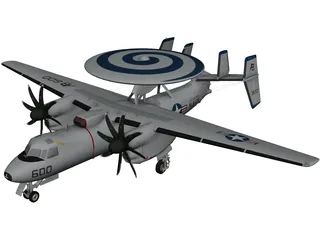 Grumman E-2C Hawkeye 3D Model preview