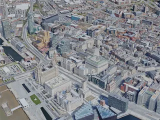 Liverpool City, UK (2023) 3D Model preview