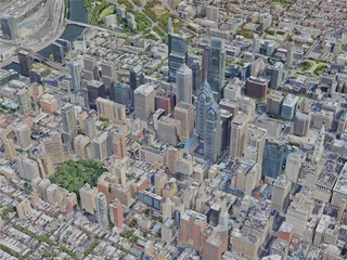 Philadelphia City, USA (2023) 3D Model preview