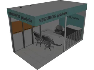 Retail Office 3D Model preview
