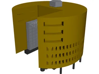 Tube Building 3D Model preview