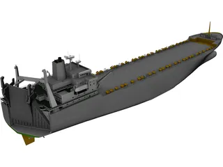 Tanker Ship 3D Model preview