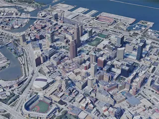 Cleveland City, OH, USA (2023) 3D Model preview
