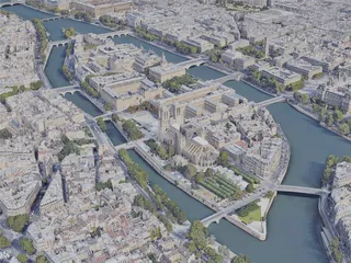 Paris City, France (2023) 3D Model preview
