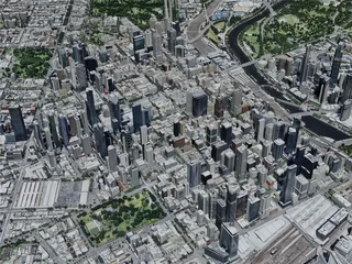 Melbourne City, Australia (2022) 3D Model preview