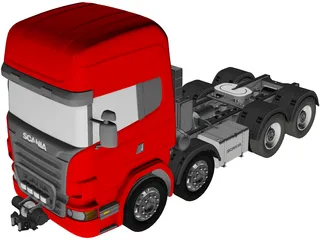 Scania 8X4 3D Model preview