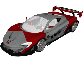 Mclaren P1 GTR Senna (2019) 3D Model preview