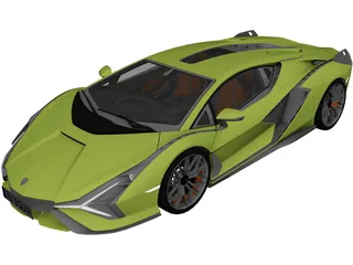 Lamborghini Sian (2020) 3D Model preview