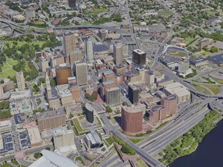 Hartford City, CT, USA (2022) 3D Model preview