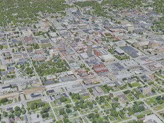 Springfield City, IL, USA (2022) 3D Model preview