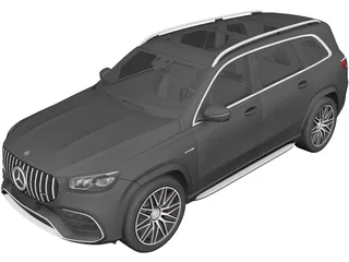 Mercedes-AMG GLS63 (2022) 3D Model preview
