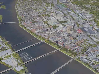 Harrisburg City, PA, USA (2022) 3D Model preview