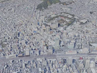 Shizuoka City, Japan (2023) 3D Model preview
