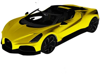 Bugatti W16 Mistral (2024) 3D Model preview