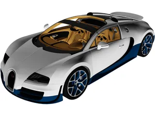 Bugatti Veyron Grand Sport Vitesse (2012) 3D Model preview