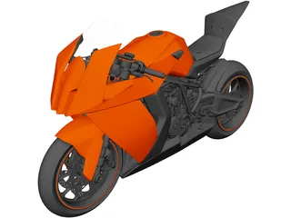KTM 1190 RC8 R Track 3D Model preview