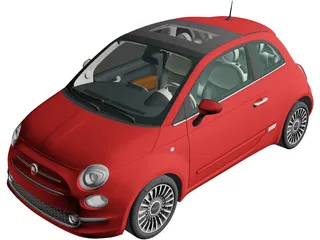 Fiat 500 (2015) 3D Model preview