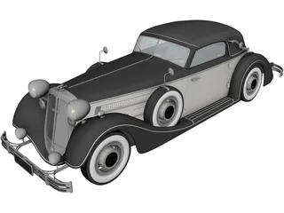 Horch 853A Sport Cabriolet (1937) 3D Model preview