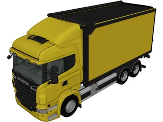 Scania R730 Box Truck (2010) 3D Model preview