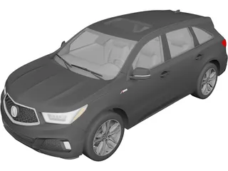 Acura MDX (2019) 3D Model preview