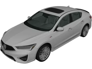 Acura ILX (2019) 3D Model preview