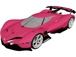 Alfa Romeo 8C-R Tazio (2020) 3D Model preview