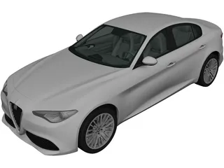 Alfa Romeo Giulia (2016) 3D Model preview