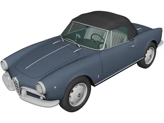 Alfa Romeo Giulietta 750 Spider (1955) 3D Model preview