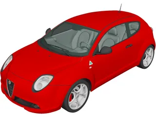 Alfa Romeo MiTo Quadrifoglio Verde (2014) 3D Model preview
