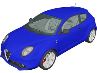Alfa Romeo MiTo Veloce (2016) 3D Model preview