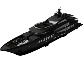 Amels 200 Yacht 3D Model preview