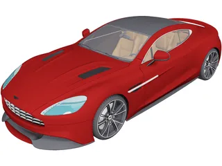 Aston Martin Vanquish (2013) 3D Model preview