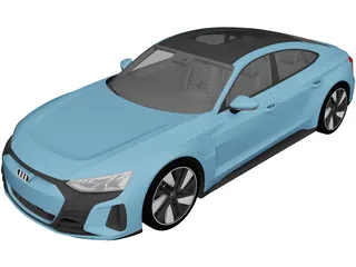 Audi e-tron GT Quattro (2022) 3D Model preview