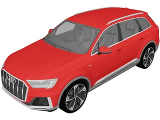 Audi Q7 (2020) 3D Model preview