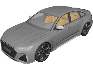 Audi RS6 Sedan (2020) 3D Model preview