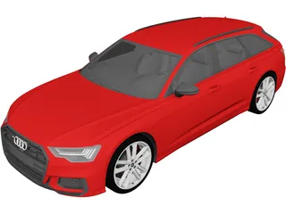 Audi S6 Avant (2020) 3D Model preview