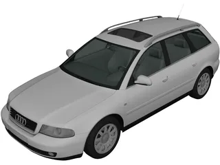 Audi A4 Avant (1999) 3D Model preview
