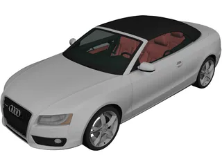 Audi A5 Convertible (2010) 3D Model preview