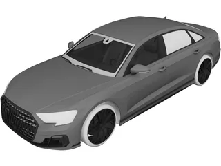 Audi A8 Long (2022) 3D Model preview