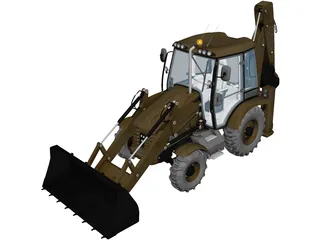 Backhoe Loader 3D Model preview