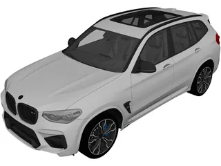 BMW X3M Competition (2020) 3D Model preview