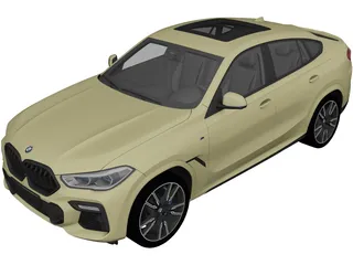BMW X6 M50i (2020) 3D Model preview