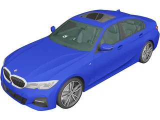 BMW 3-Series Sedan M Sport (2019) 3D Model preview